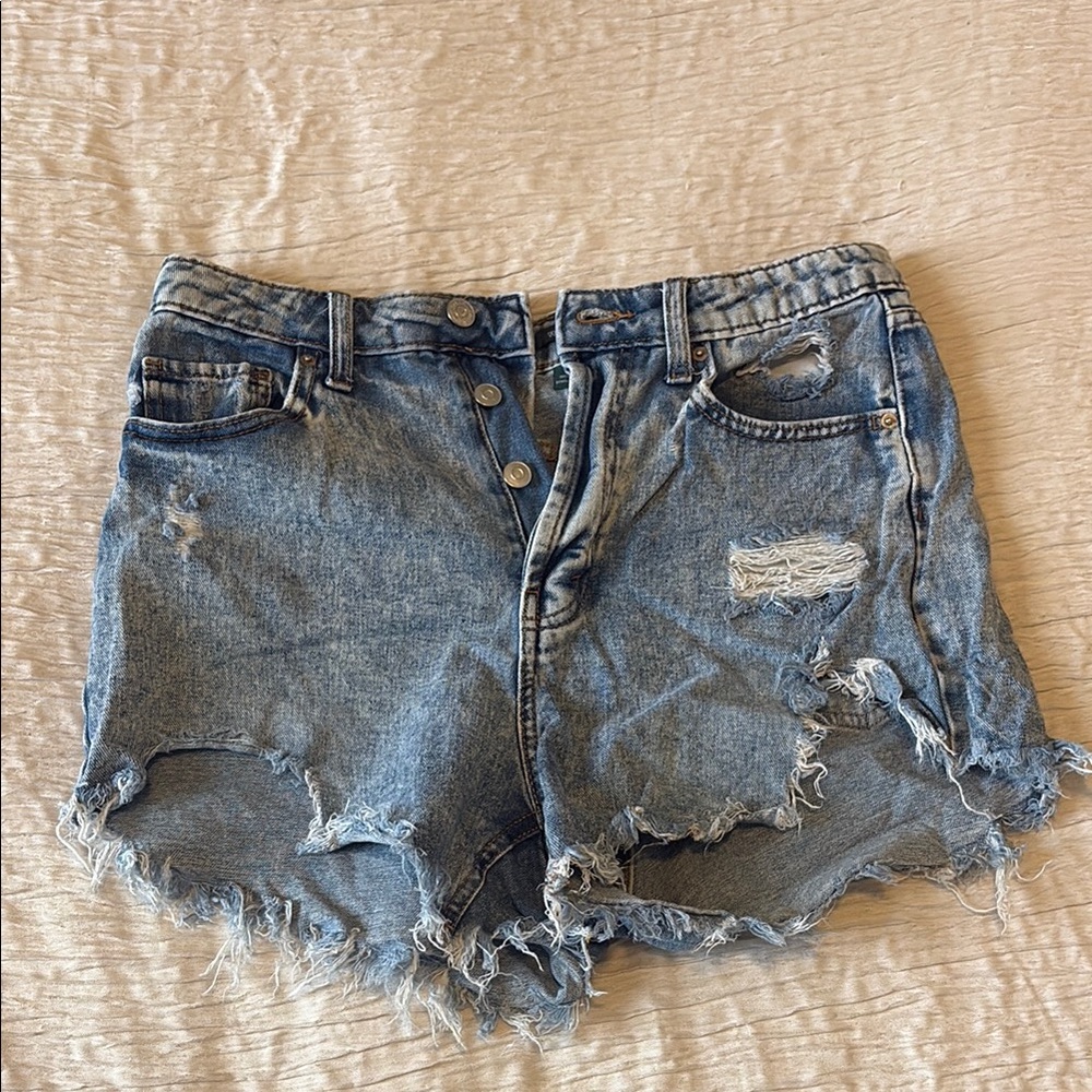 Wild Fable Blue Distressed Jean Shorts